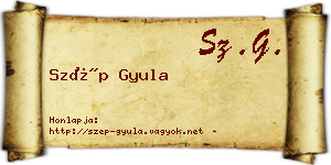 Szép Gyula névjegykártya