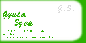 gyula szep business card